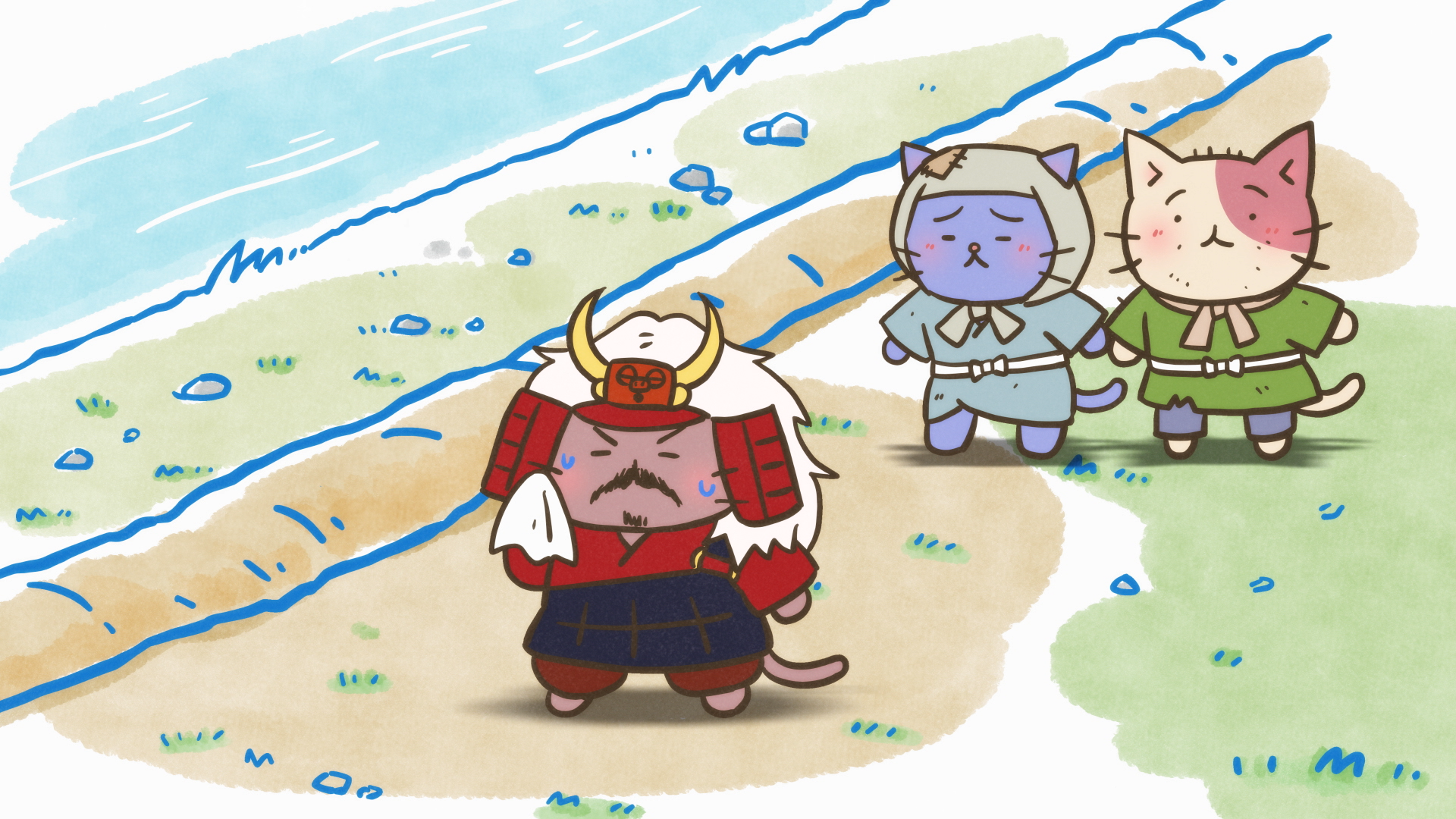 「ねこねこ日本史」5期 144話「安心を積み上げろ、信玄堤！」